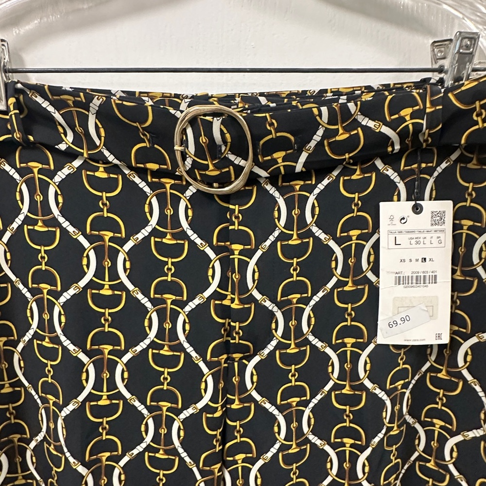 Zara flared chain print pants - Picture 2 of 5